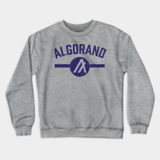 Algorand ALGO Crypto Coin Blue Vintage Athletic Crewneck Sweatshirt